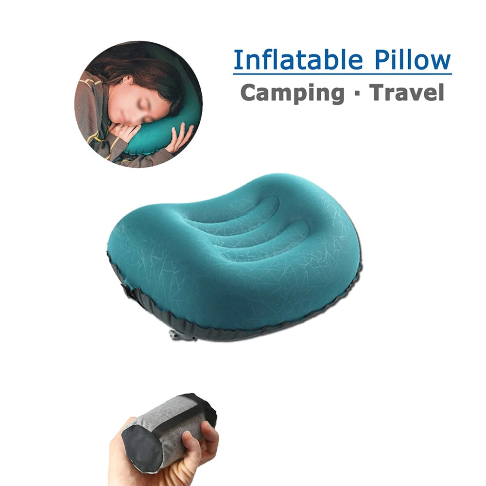 (image for) IPRee Ultralight Portable Inflatable Camping Travel Pillow Compact Ergonomic Inflating Pillows for Neck Lumbar Support Camp Hiking Equipment